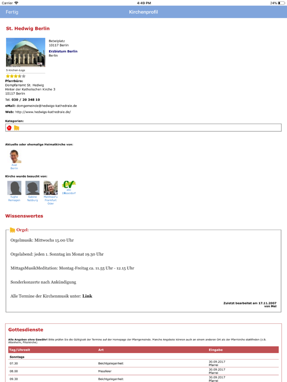 Screenshot #5 pour Katholische Kirchen