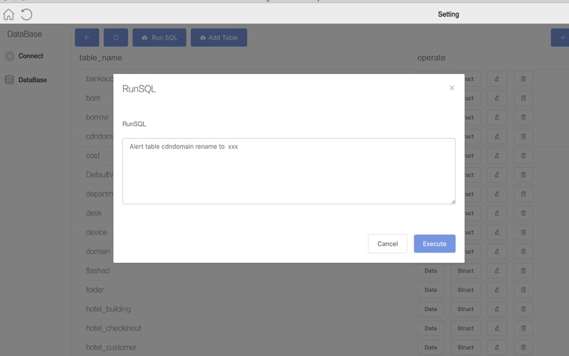 Screenshot #2 pour DBManage-mysql postgres mssql