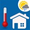 Thermometer measures the outside temperature and gives daily weather forecast 