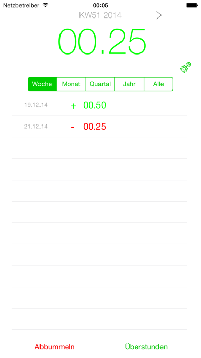 Screenshot #1 pour WorkBee Überstundenzähler