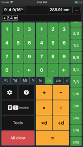Feet and Inches Calculator screenshot