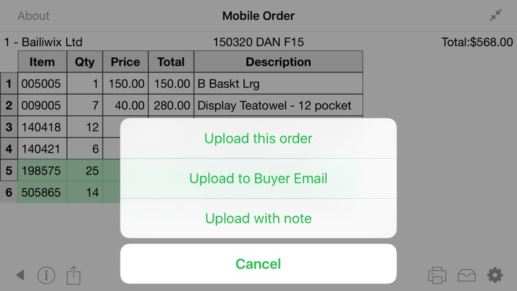 Cloud-In-Hand® Mobile Order