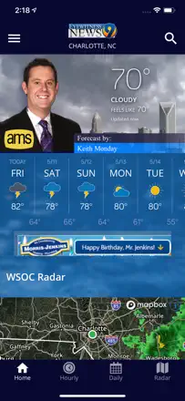 WSOC-TV Channel 9 Weather App: Screenshot 1 von 4
