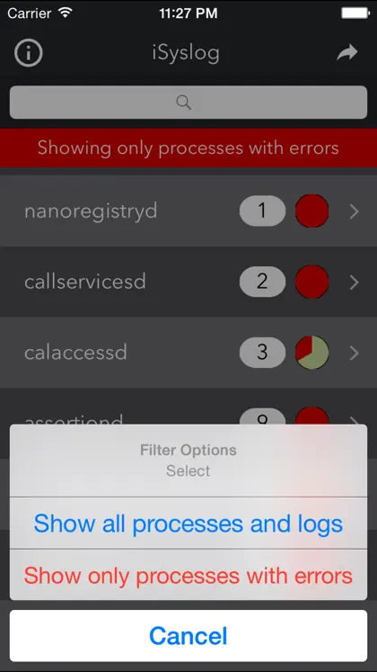 Screenshot 4 di 5 di iSyslog