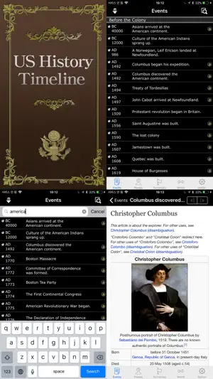 US History Timeline screenshot 1