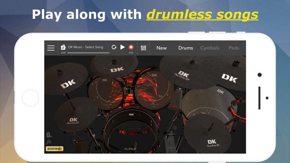 #3. DrumKnee 3D Drums - Drum set (iOS) di: Music4Fun LLC