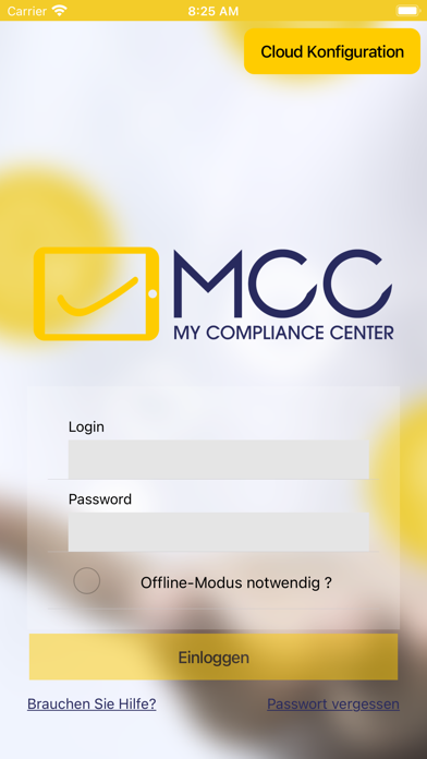 MCC  My Compliance Center Screenshot