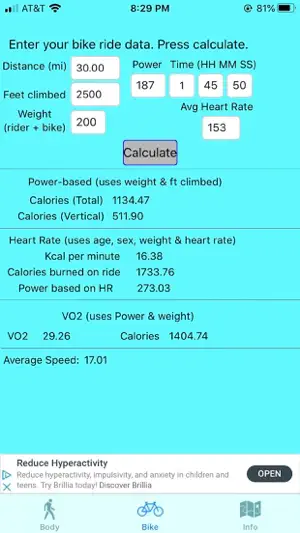Workout Calc screenshot 2