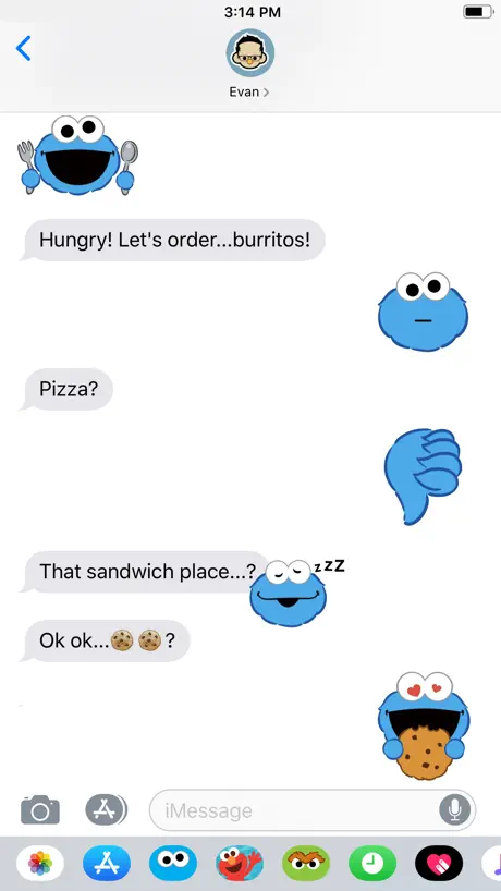 Cookie Monster Stickers