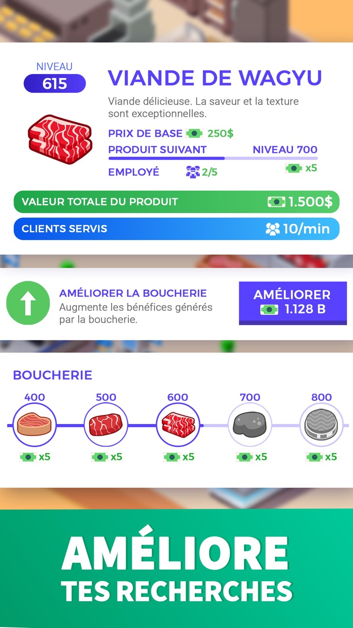 Idle Supermarket Tycoon - Shop iOS Mod IPA screenshot 3 - iOS game interface