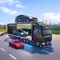 Driving a car transporter truck on the asphalt tracks of truck driving games is a tedious job