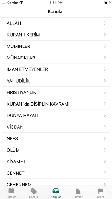 Kuran Fihristi iPhone screenshot 3 - Book app