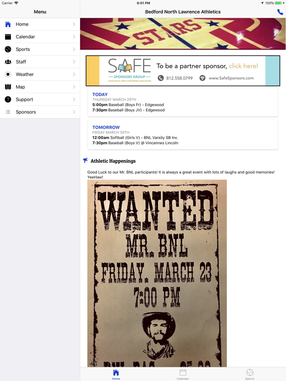 Screenshot #5 pour BNL Athletics (Bedford, IN)
