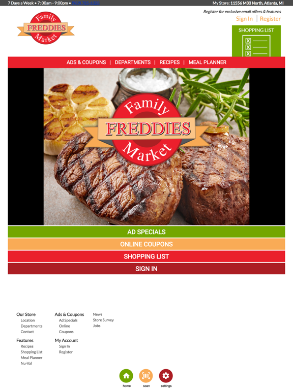 Freddie's Family Market iPad screenshot 2 - Business app