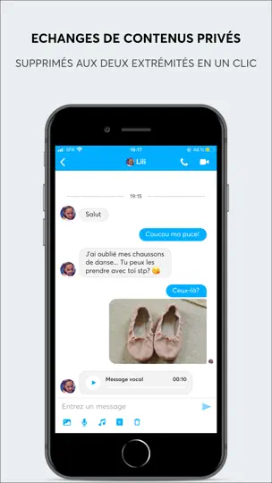 Capture d'écran de Twinme+ Private Messenger sur iPhone 4