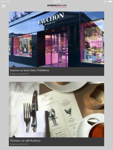 Journal du Luxe iPad screenshot 1 - News app