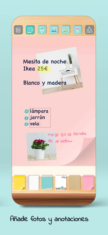 Bloc de  Notas – apuntar ideas