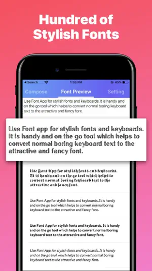Font: Cool Design Keyboard App screenshot 3