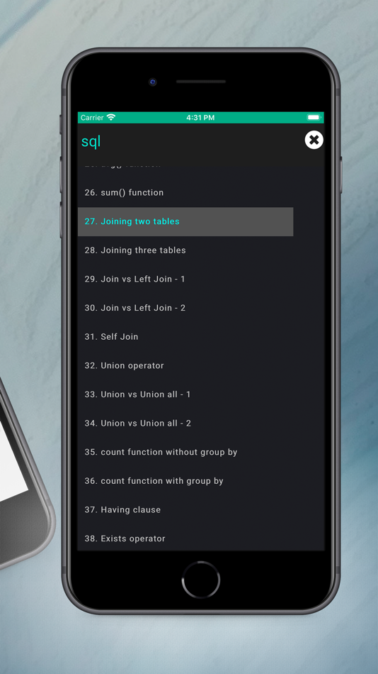 #6. SQL Code Play (iOS) De: Merbin Joe