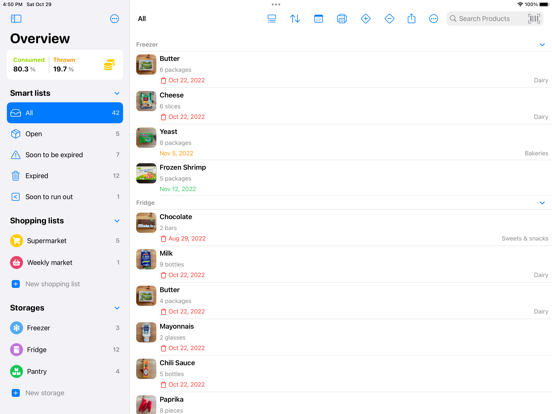 FoodShiner: Pantry Companion iPad screenshot 1 - Food & Drink app