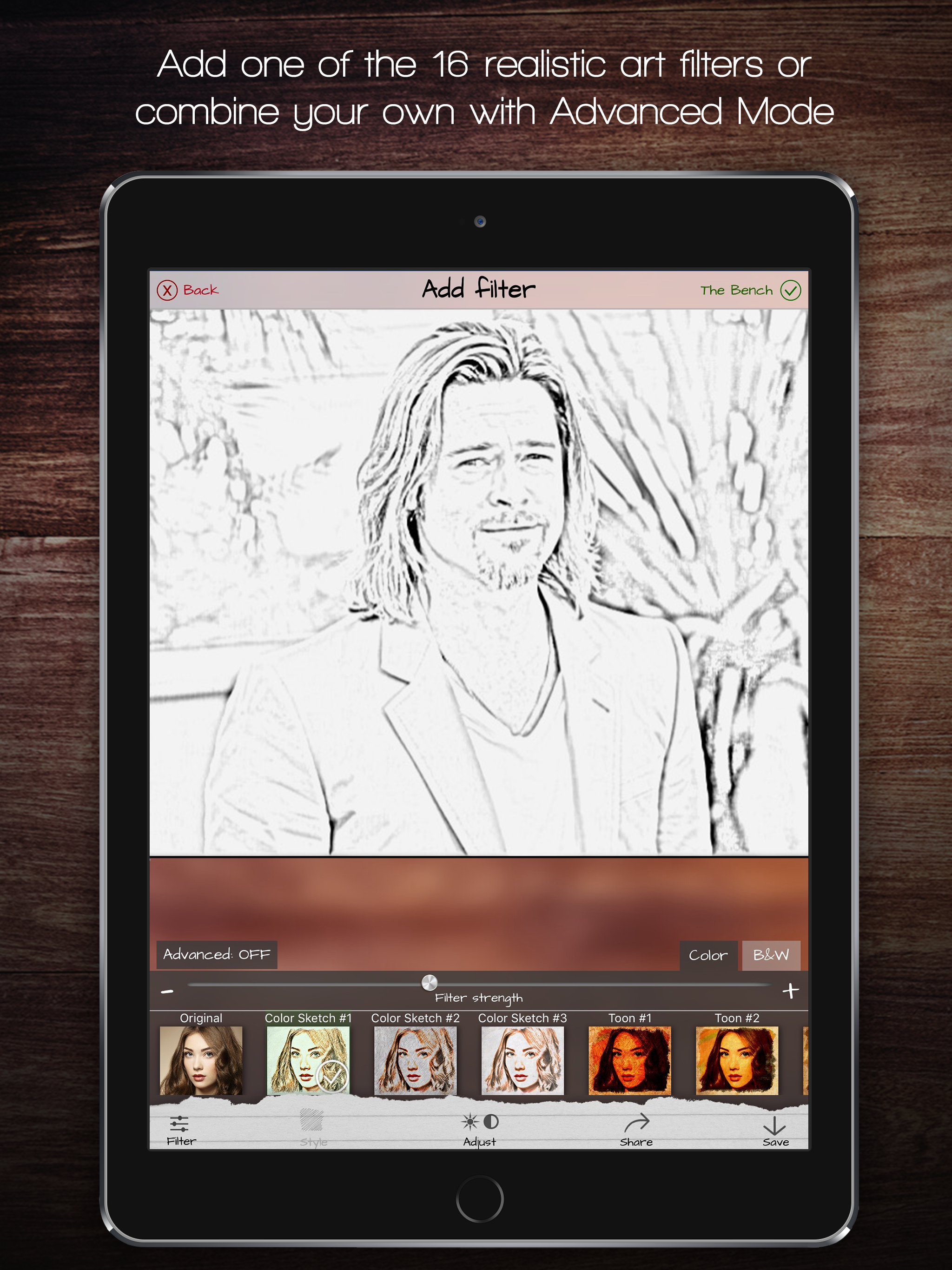 Stickers & filter Sketch Bench screenshot 9