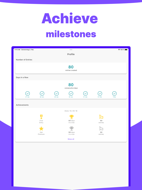 Borderline Personality Tracker iPad screenshot 6 - Lifestyle app