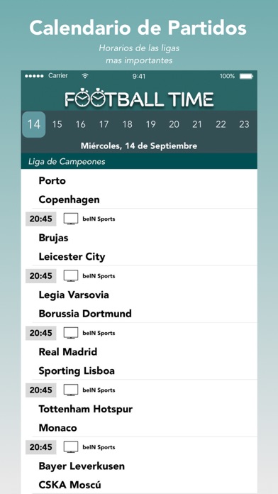 Football Time app screenshot