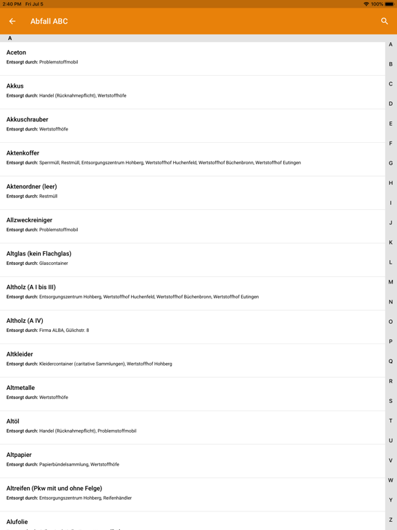 Screenshot #6 pour AbfallApp Pforzheim