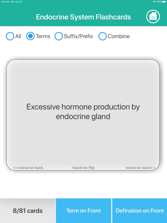 Endocrine System Medical Terms iPad screenshot