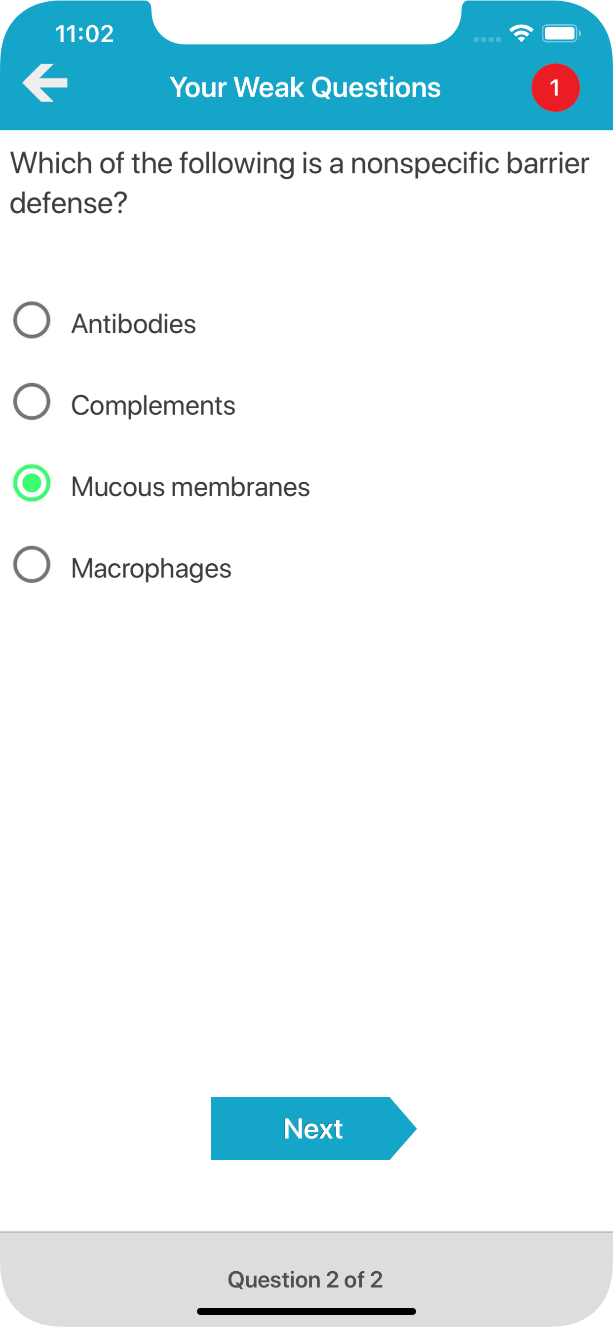 Human Immune System Quiz screenshot 8