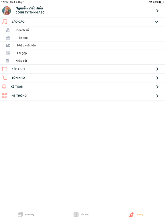 Screenshot #6 pour Tao Quan Sale Management