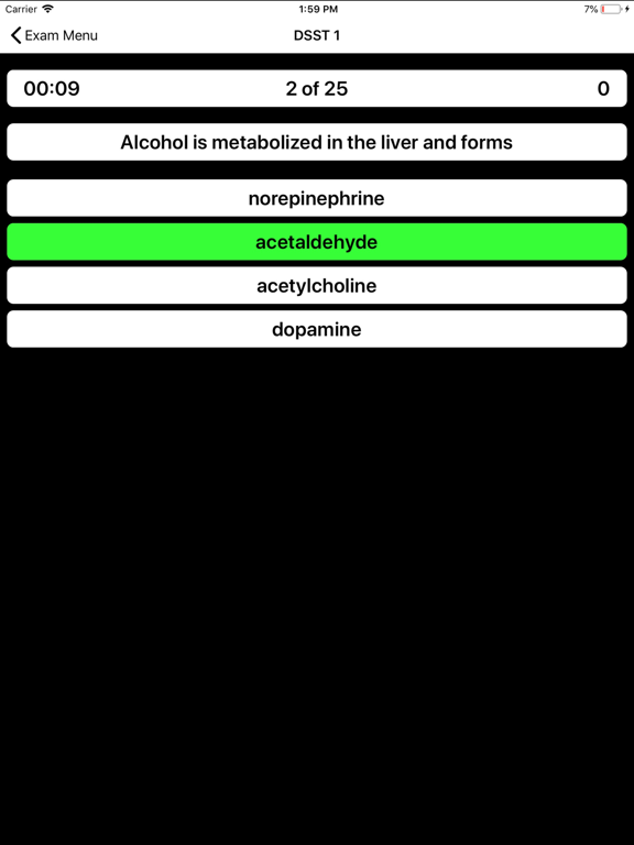 DSST Substance Abuse Prep iPad screenshot
