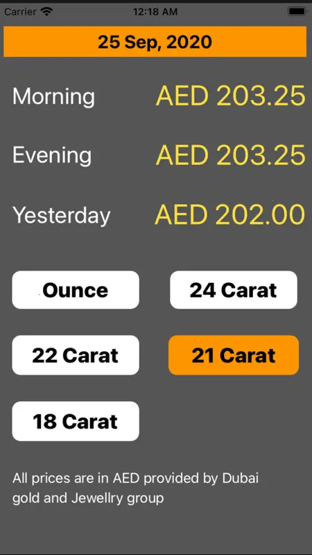 UAE Dubai Gold Price screenshot 5 of 5