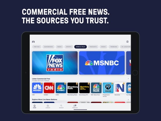 TuneIn Radio: Music & Sports iPad app afbeelding 4