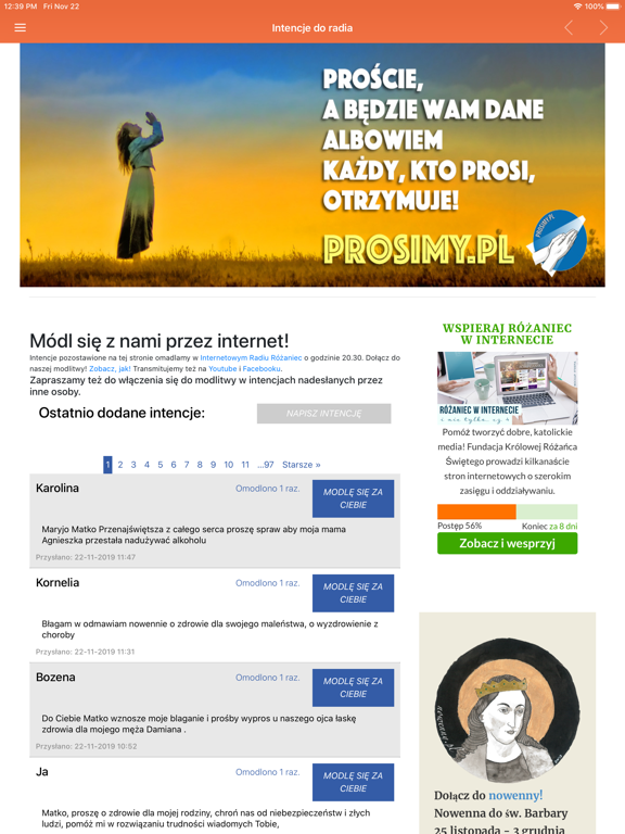 Radio Różaniec iPad screenshot 4 - Entertainment app