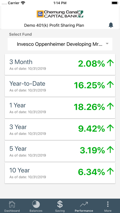 Chemung Canal Retirement App Screenshot