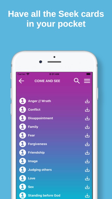 Screenshot #2 pour Seek cards app