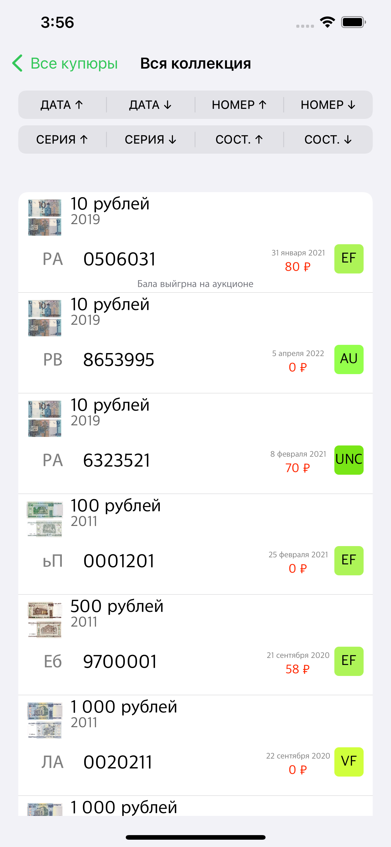 Купюры мира