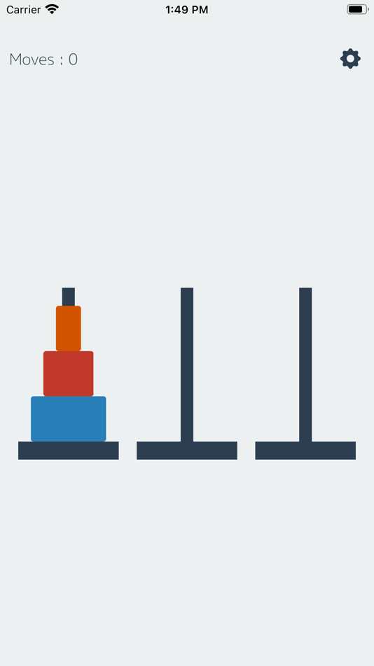 Tower of Hanoi - Simple Puzzle (iOS) Podle: Yuki Takeda Tower of Hanoi - Simple Puzzle (iOS) Podle: Yuki Takeda