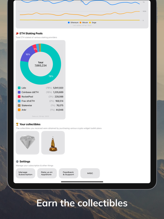 Crypto Widget Toolkit iPad screenshot 2 - Finance app