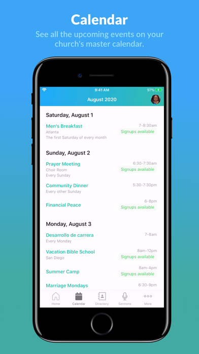 Church Center App Screenshot