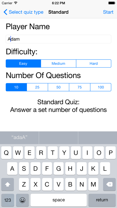 Geography Quiz Screenshot