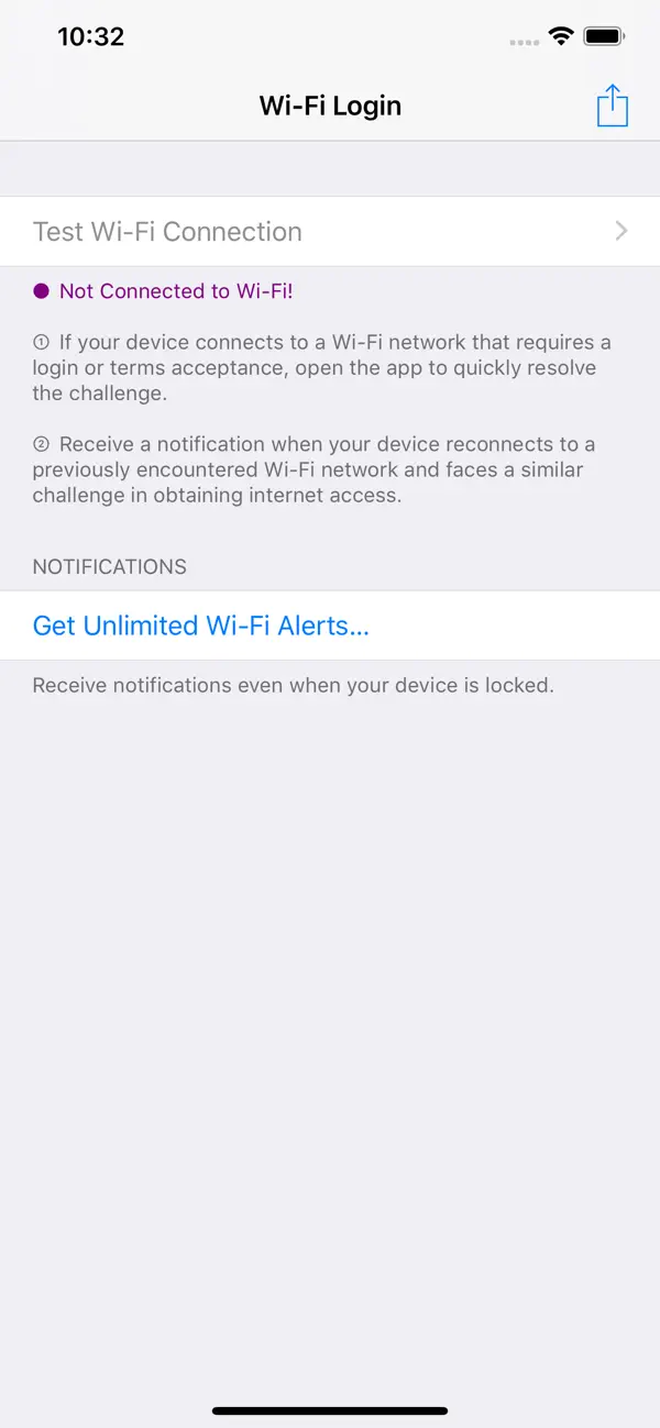 Screenshot #1 pour Wi-Fi Login