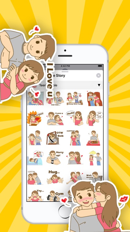 Teen Love Story Stickers