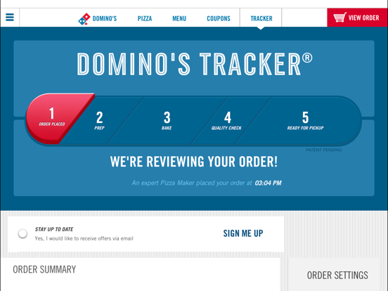 Domino's Canada iPad screenshot 5 - Food & Drink app