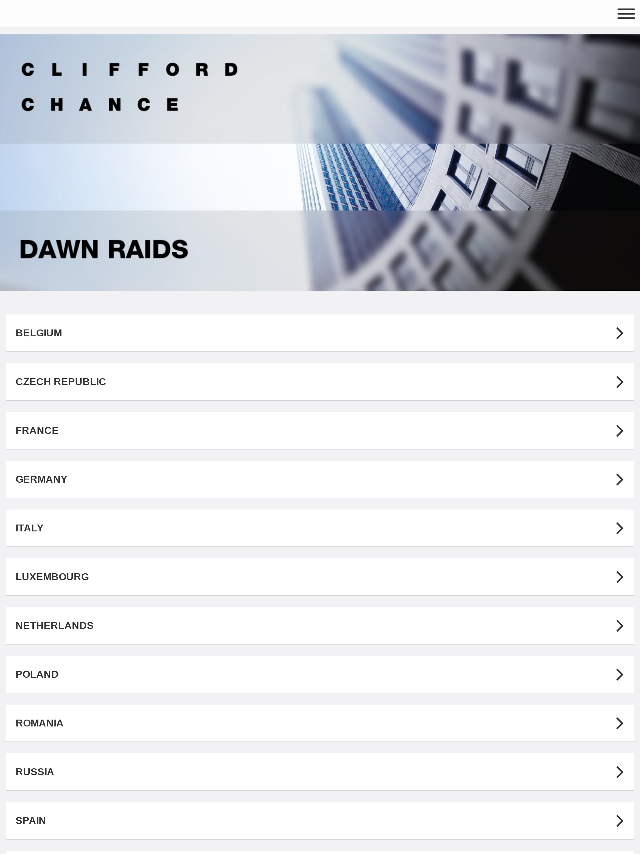 Clifford Chance Dawn Raids