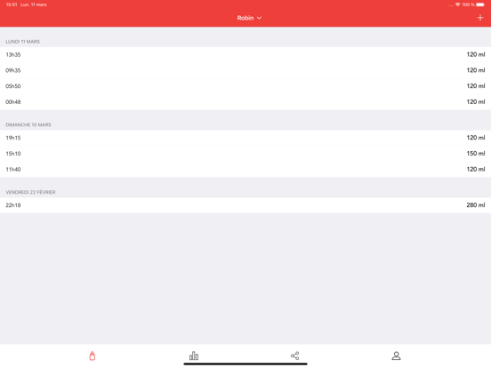 Screenshot #4 pour Bib+ Biberon & Allaitement
