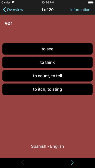 VerbForms Español Screenshot
