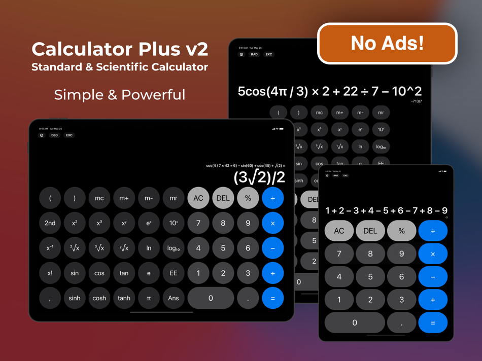 #1. Calculator Plus v2 (macOS) 来自: Wern Jie Lim
