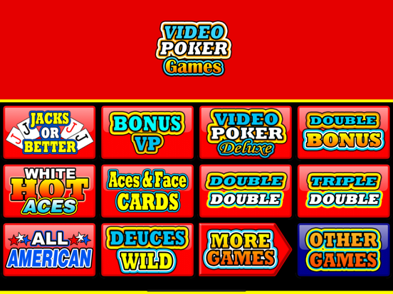 Video Poker Games iPad screenshot
